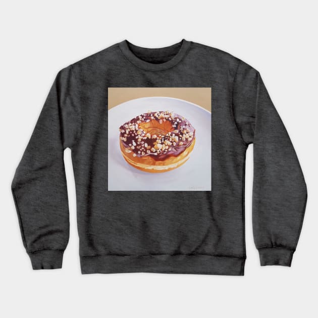 Salted Caramel Donut painting Crewneck Sweatshirt by EmilyBickell